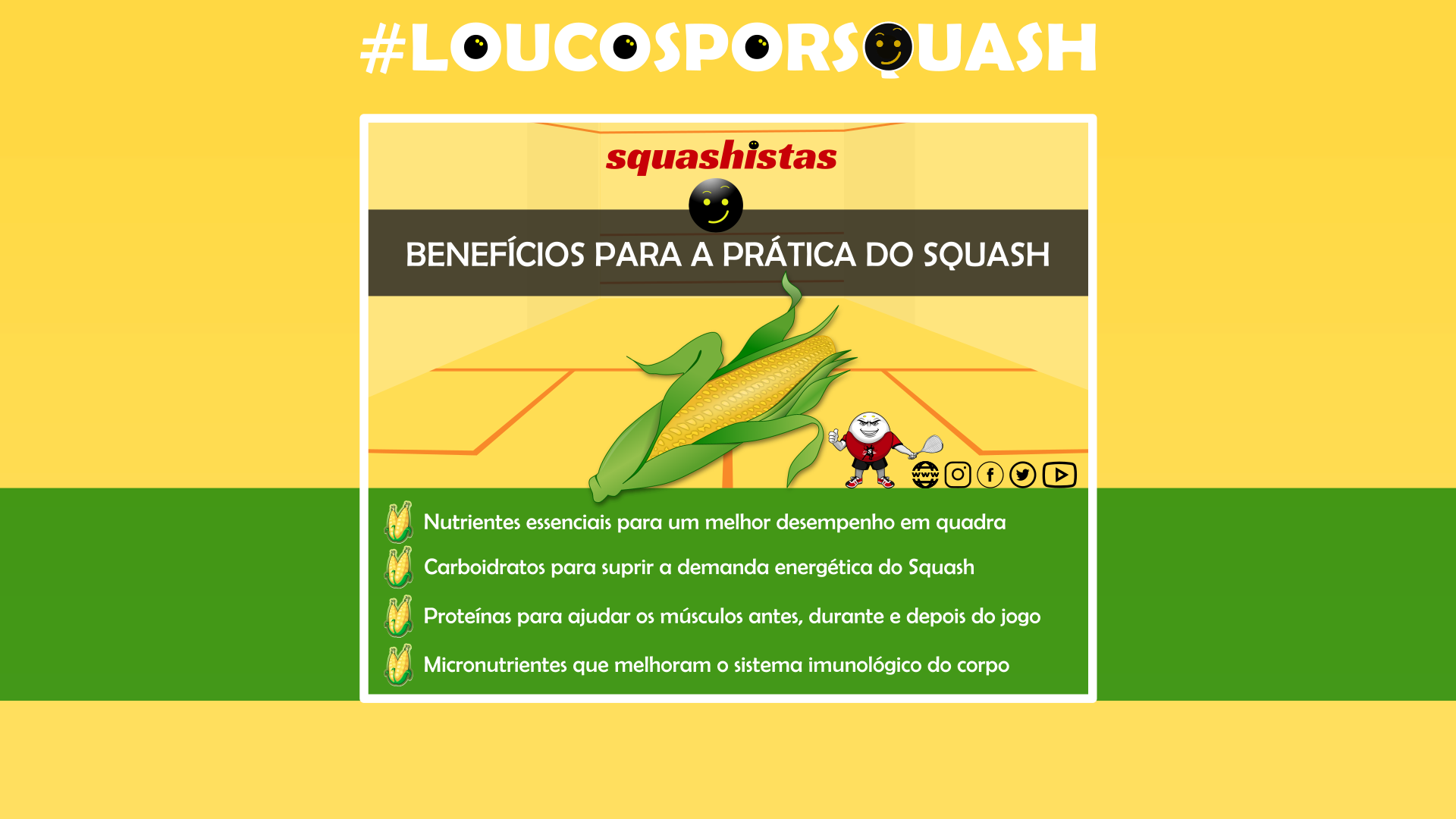 5 benefícios do milho que farão você jogar Squash melhor