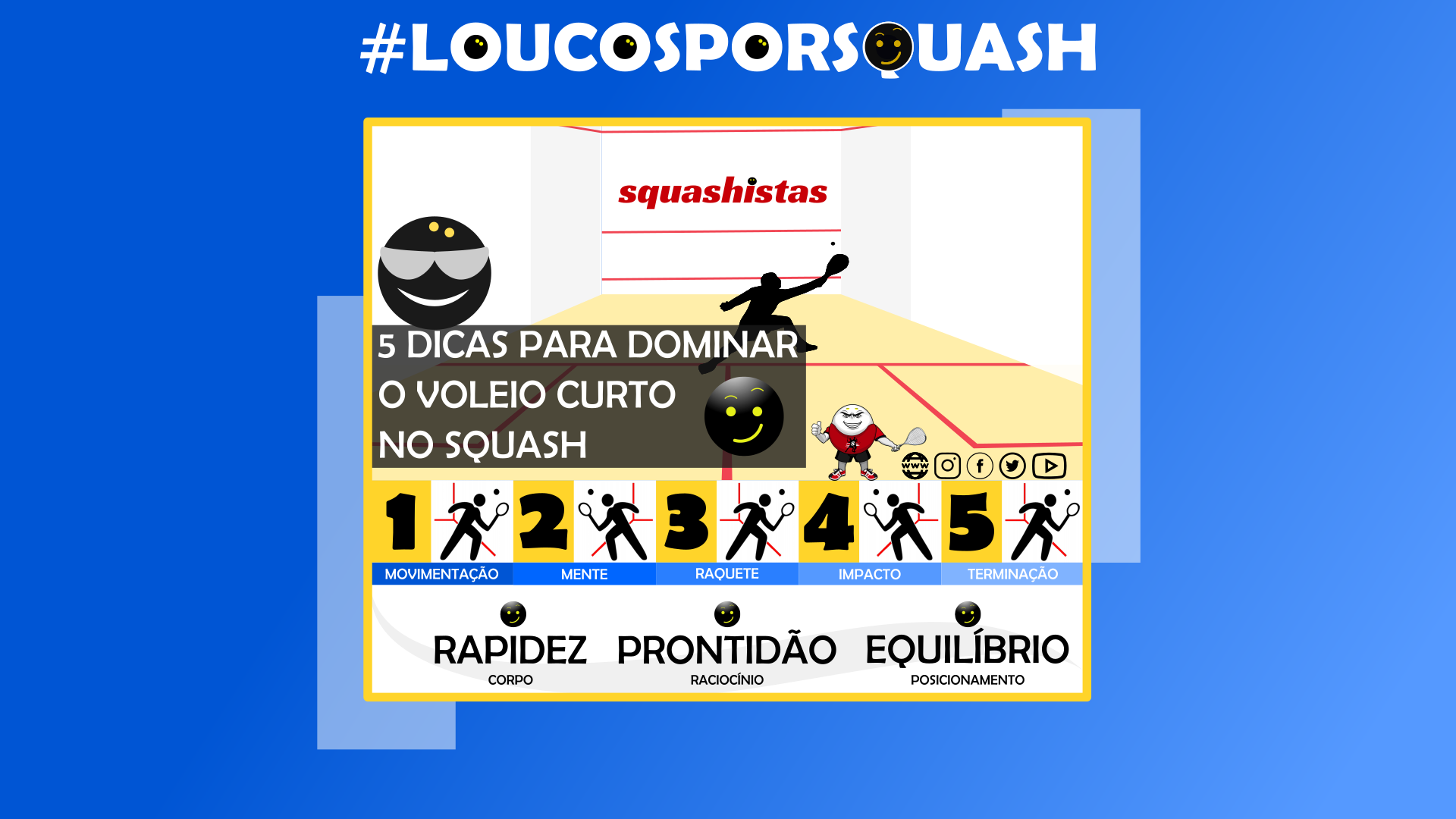 5 dicas para dominar o voleio curto no Squash